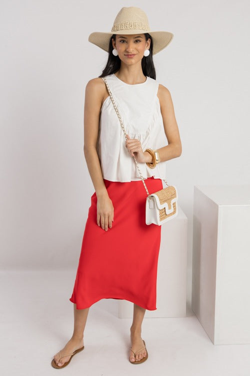 Full Swing Poplin Tank, Off White