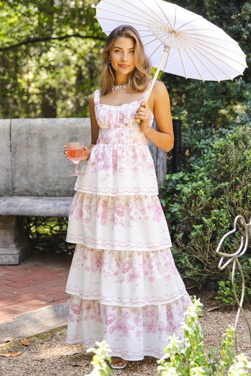 Floral Beauty Maxi, Pink