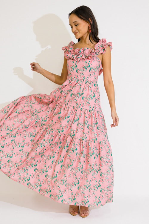 Every Rose Poplin Maxi, Pink