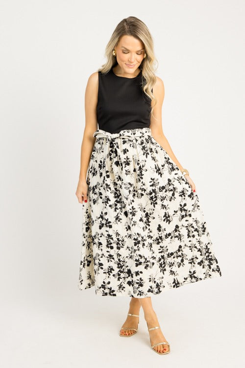 Mix Media Midi, Black White