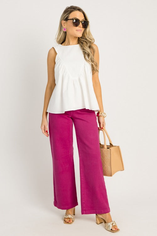 Penny Tank, White