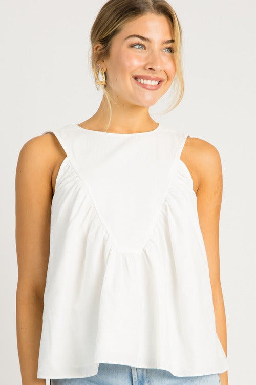 Penny Tank, White