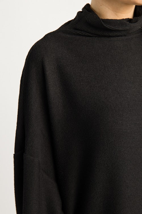 Cade Mock Neck Pullover, Black
