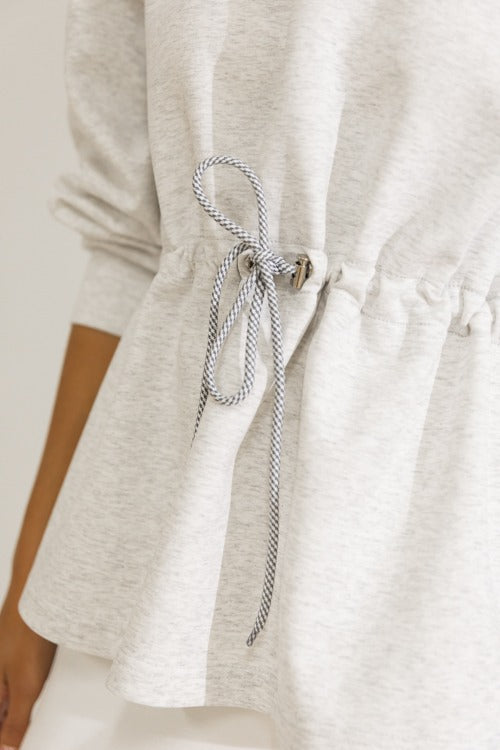 Drawn Out Pullover, Heather Grey